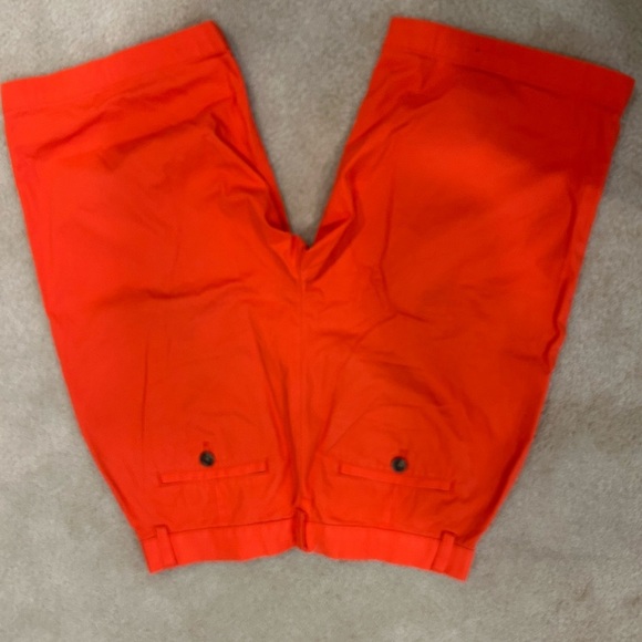 Brooks Brothers Fleece 100% cotton shorts bright orange preppy 80’s size 18 - Picture 2 of 4